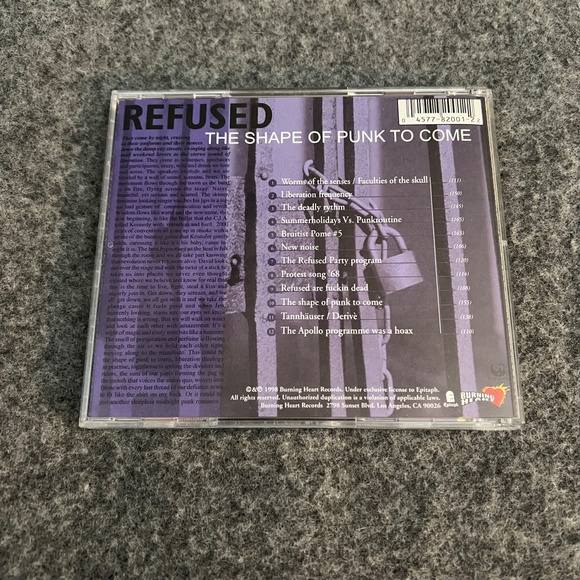 REFUSED 1998 The Shape Of Punk To Come CD Burning Heart Records - Picture 8 of 9